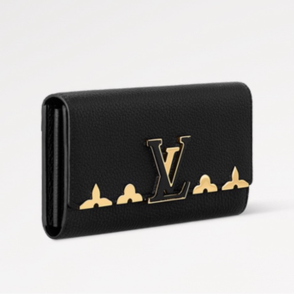 Louis Vuitton large women’s wallet in black with gold hardware - Picture 3 of 8